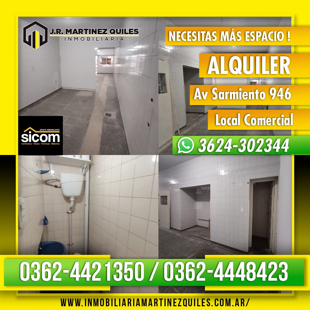 Local en Alquiler -Av. Sarmiento 946